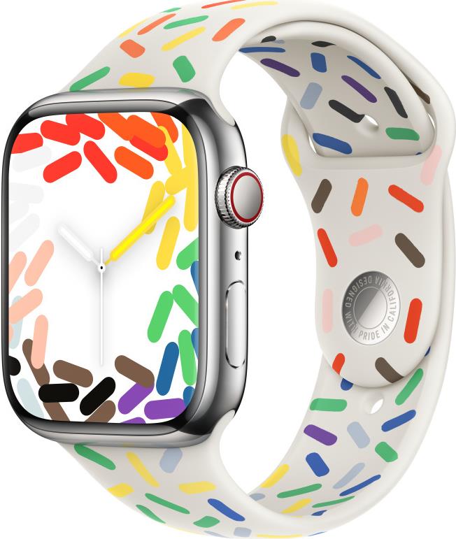 Apple - Pride Edition - Uhrarmband für Smartwatch - 45 mm - M/L (für Handgelenke 160 - 210 mm) (MUQ43ZM/A) von Apple