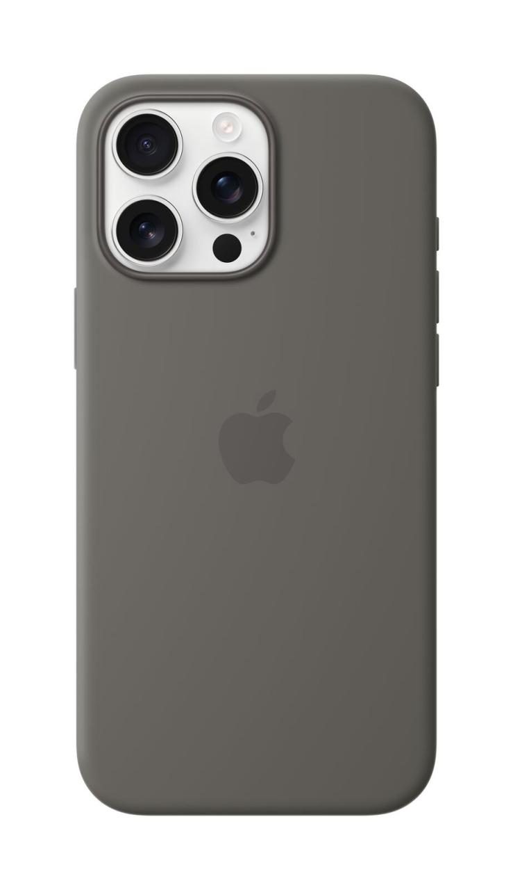 Apple Silikon Case iPhone 16 Pro Max mit MagSafe (steingrau) von Apple