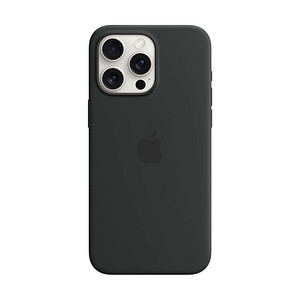 Apple Silikon Case mit MagSafe Handy-Cover für Apple iPhone 15 Pro Max schwarz von Apple