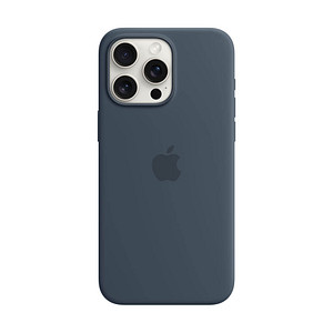 Apple Silikon Case mit MagSafe Handy-Cover für Apple iPhone 15 Pro Max sturmblau von Apple