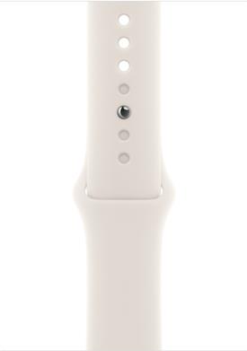 Apple - Uhrarmband für Smartwatch - 46mm - Größe S/M - Starlight (MXM63ZM/A) von Apple