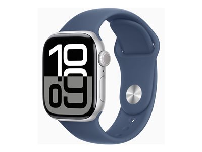 Apple Watch 10 42mm Silver Alu (Denim Sport Band) S/M von Apple