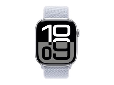 Apple Watch 10 46mm Silver Alu (Blue Cloud Sport Loop) von Apple