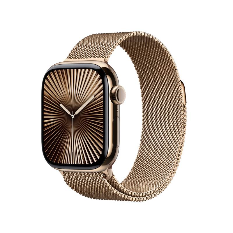 Apple Watch S10 Gold Titanium Milanese Loop Gold GPS + Cellular 42mm MX083QF/A 2024 von Apple