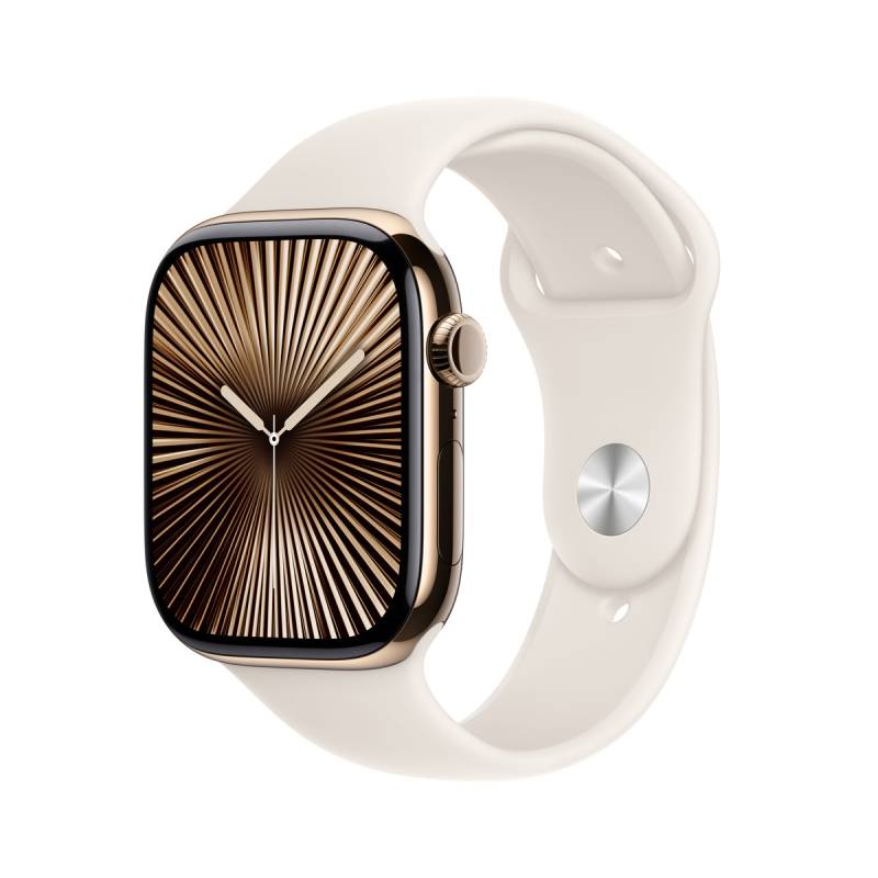 Apple Watch S10 Gold Titanium Sport Band Polarstern M/L GPS + Cellular 46mm MWYY3QF/A 2024 von Apple