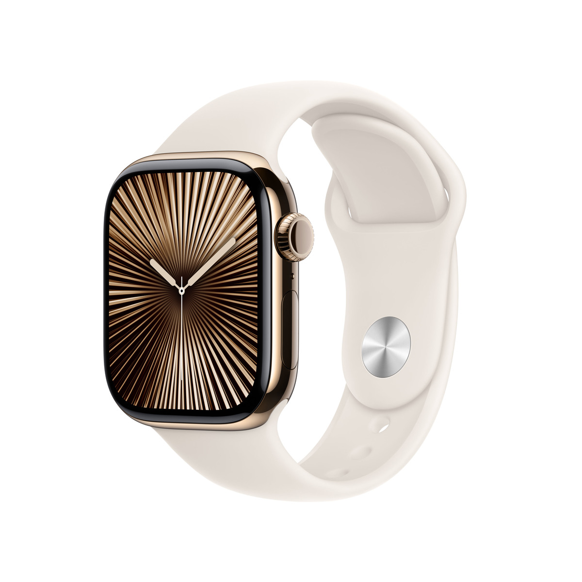 Apple Watch S10 Gold Titanium Sport Band Polarstern - S/M GPS + Cellular 42mm MX063QF/A 2024 Apple Watch S10 Gold Titanium Sport Band Polarstern - S/M GPS + Cellular 42mm MX063QF/A 2024 von Apple