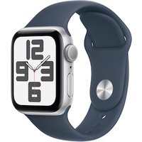 Apple Watch SE (2. Gen) GPS 40mm Alu Silber Sportarmband Sturmblau - M/L von Apple
