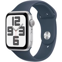 Apple Watch SE (2. Gen) GPS 44mm Alu Silber Sportarmband Sturmblau - M/L von Apple