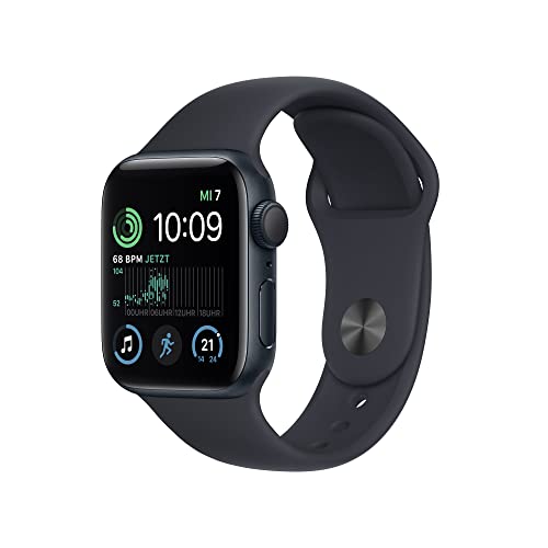 Apple Watch SE (2. Generation) (GPS, 40mm) - Aluminiumgehäuse Mitternacht mit Sportarmband Mitternacht - Regular (Generalüberholt) von Apple