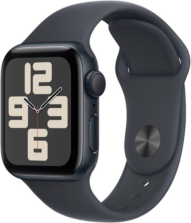 Apple Watch SE (40mm) 2024 GPS Alu mit Sportarm S/M (mitternacht/mitter) von Apple