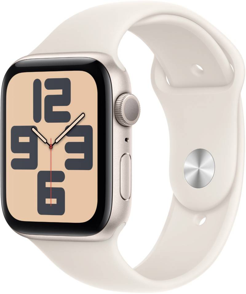 Apple Watch SE (44mm) GPS mit Sportarmband M/L polarstern/polarstern von Apple