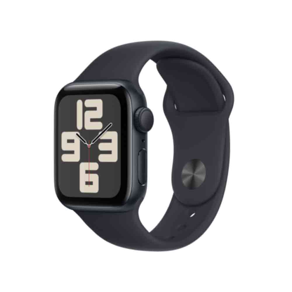 Apple Watch SE (GPS) - 40 mm - Midnight Aluminium - intelligente Uhr mit Sportband - Flouroelastomer - Midnight - Bandgröße: M/L - 32GB - Wi-Fi, Bluetooth - 26,4 g (MR9Y3QF/A) von Apple