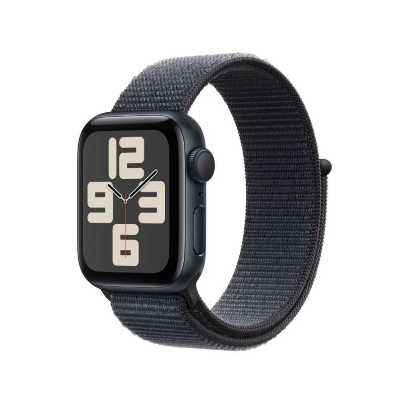 Apple Watch SE (GPS) 40mm Aluminiumgehäuse mitternacht, Sport Loop Armband tinte von Apple