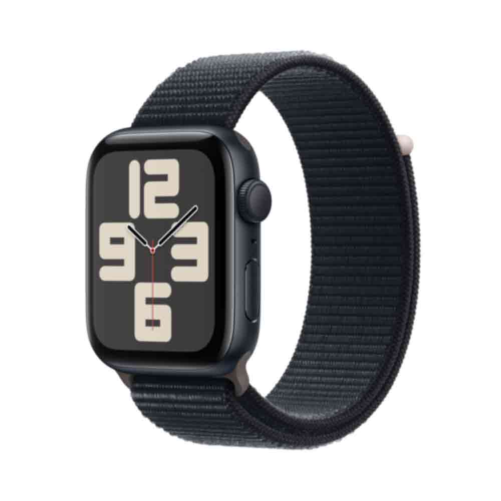 Apple Watch SE (GPS) - 44 mm - Midnight Aluminium - intelligente Uhr mit Sportschleife - Stoff - Midnight - Handgelenkgröße: 145-220 mm - 32GB - Wi-Fi, Bluetooth - 32,9 g (MREA3QF/A) von Apple