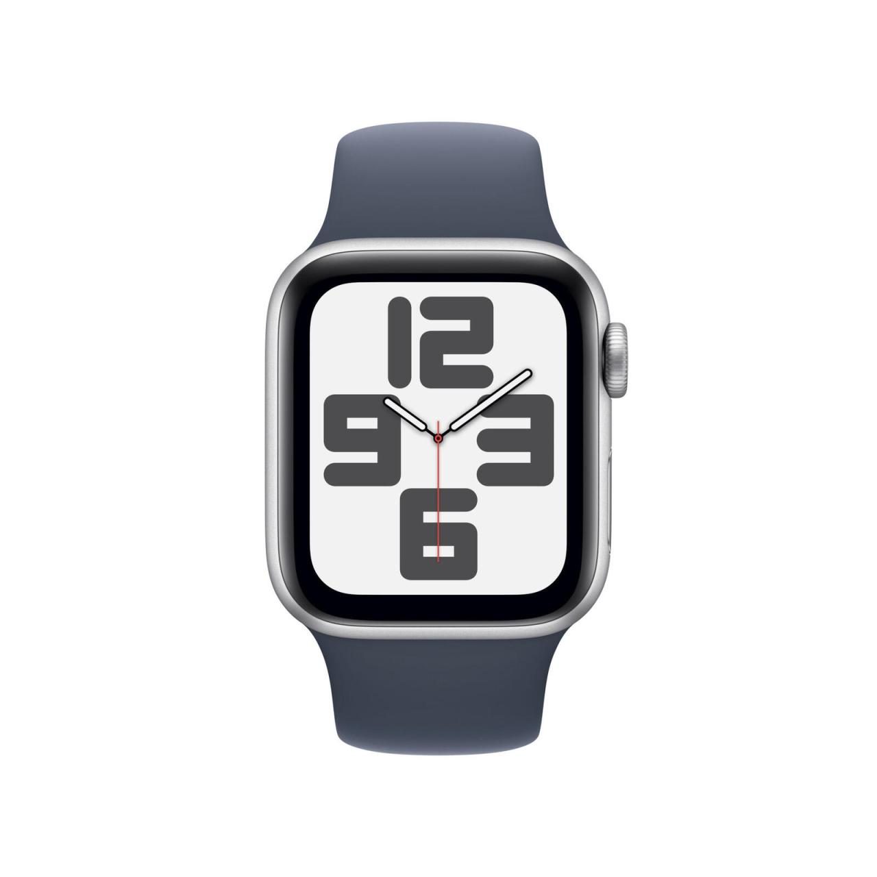 Apple Watch SE (GPS) 44mm Aluminiumgehäuse silber, Sportband sturmblau (Größe... von Apple