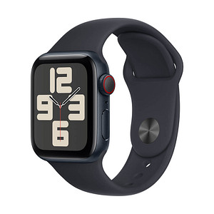 Apple Watch SE 40 mm (GPS+Cellular) Sportarmband S/M  mitternacht von Apple
