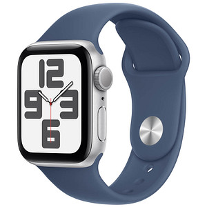 Apple Watch SE 40 mm Aluminium (GPS) Sportarmband S/M  denim, silber von Apple