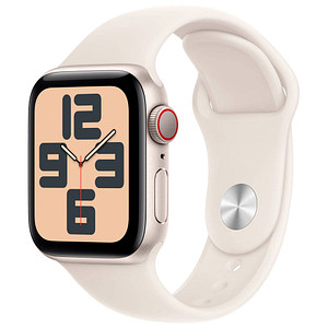Apple Watch SE 40 mm Aluminium (GPS+Cellular) Sportarmband S/M  polarstern von Apple