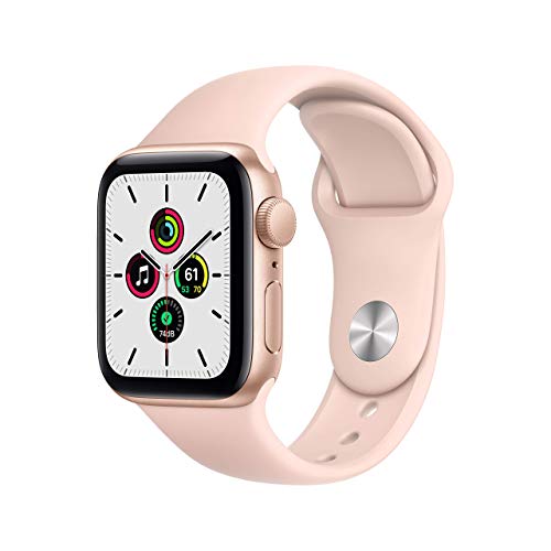 Apple Watch SE 2020 (GPS, 40MM) Aluminiumgehäuse Gold mit Rosé Sportarmband (Generalüberholt) von Apple
