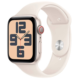 Apple Watch SE 44 mm Aluminium (GPS+Cellular) Sportarmband S/M  polarstern von Apple