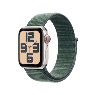 Apple Watch SE GPS + Cellular 40mm Alu Polarstern Sport Loop Armband Seegrün von Apple
