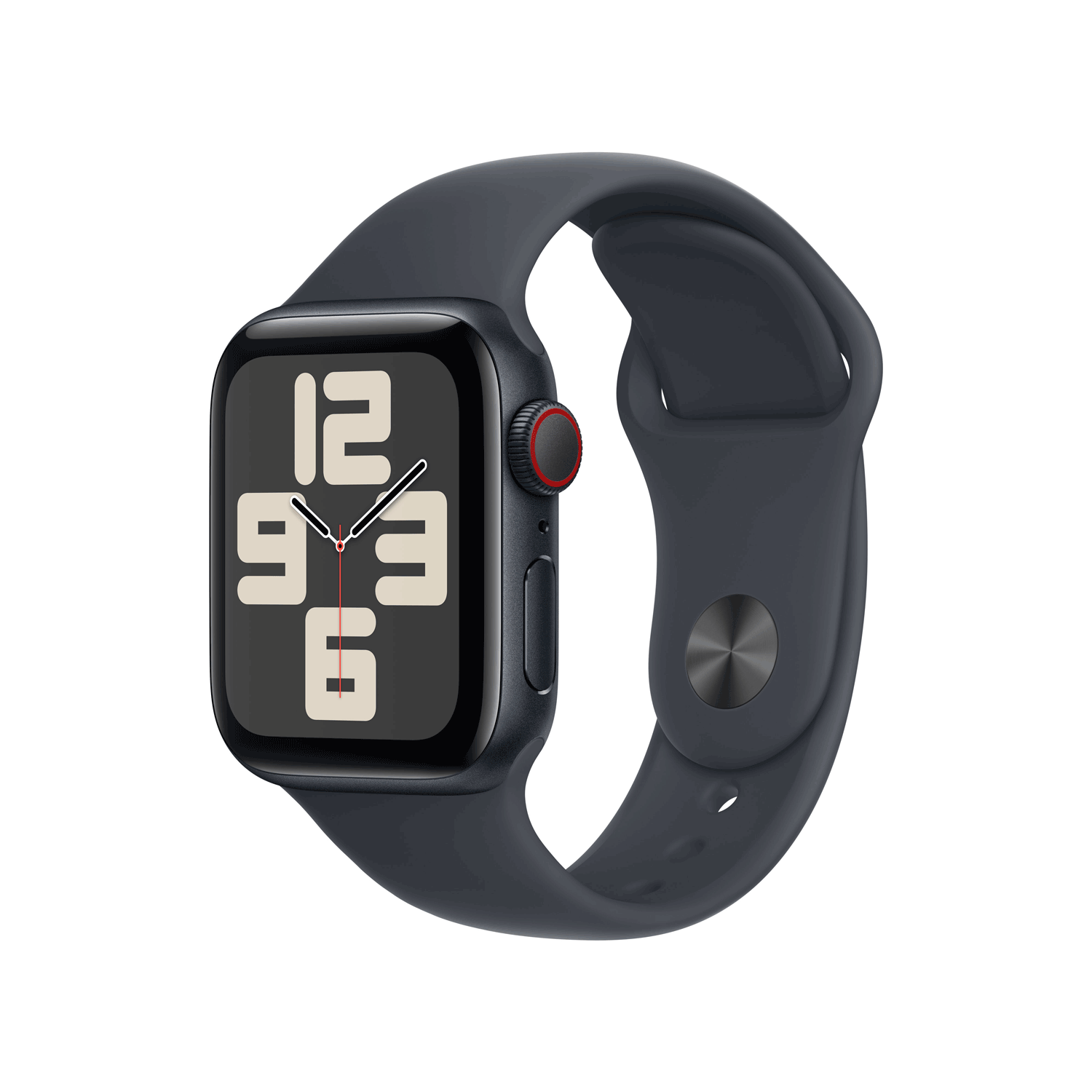 Apple Watch SE GPS + Cellular 40mm Midnight Aluminium Case mit Midnight Sport Band - M/L (MXGD3QF/A) von Apple