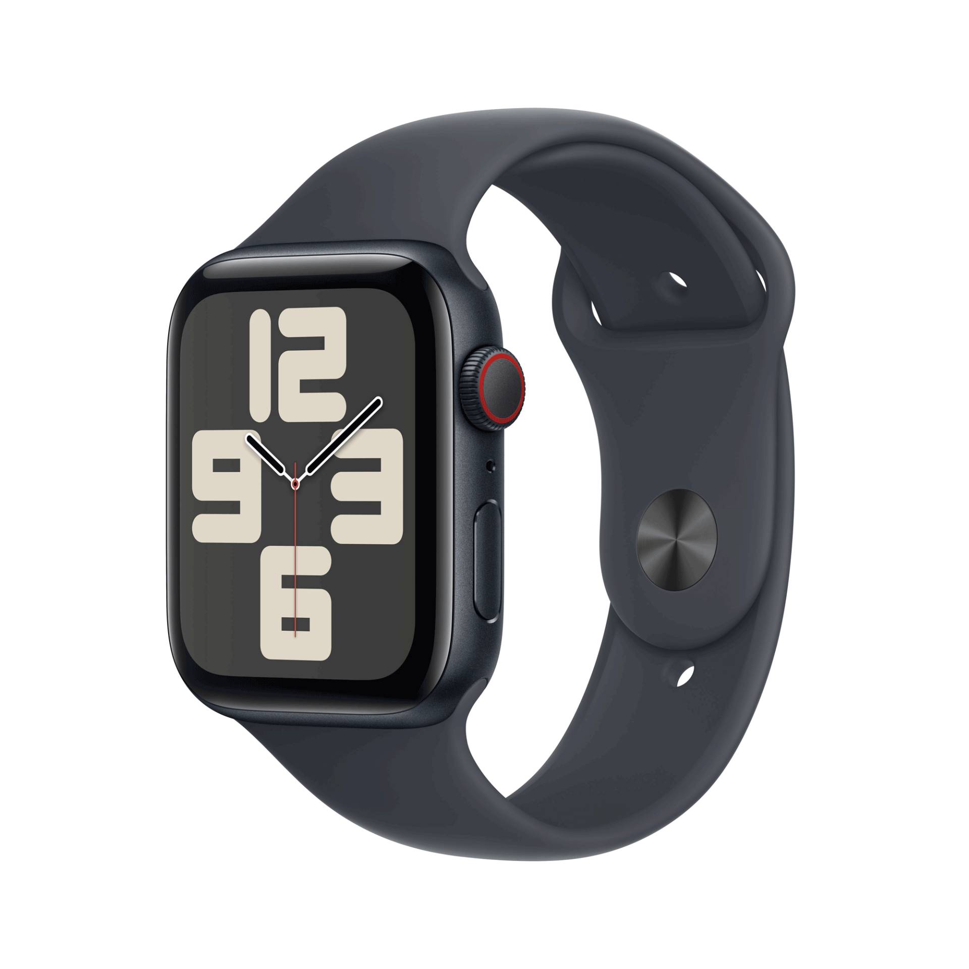 Apple Watch SE GPS + Cellular 44mm Midnight Aluminium Case mit Midnight Sport Band - M/L (MXGM3QF/A) von Apple