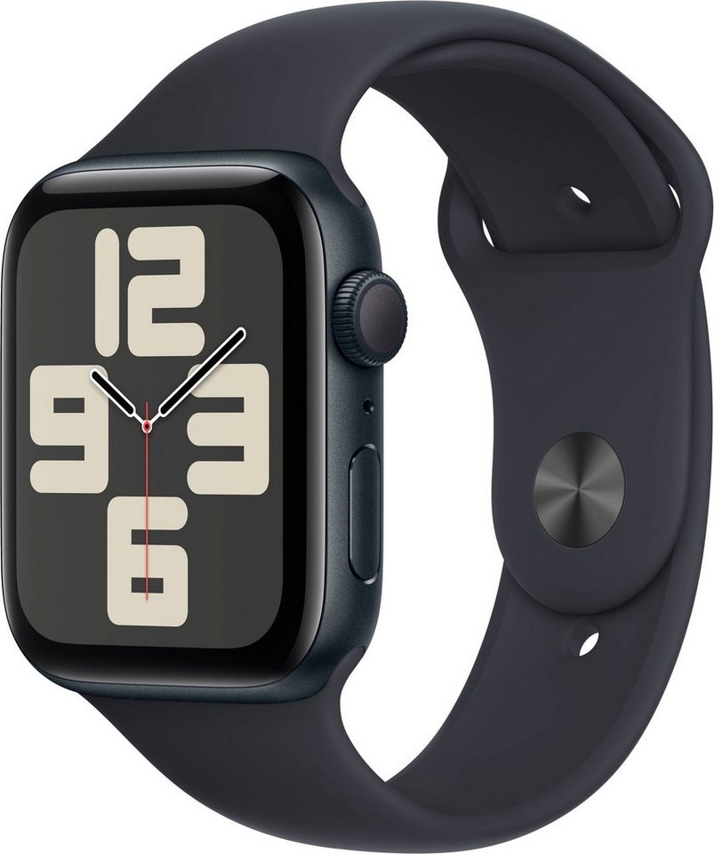 Apple Watch SE GPS 44 mm Aluminium M/L Smartwatch (4,4 cm/1,73 Zoll, Watch OS 10), Sport Band von Apple