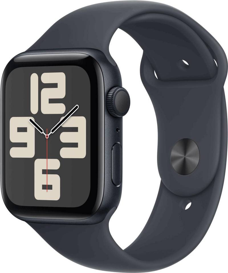 Apple Watch SE GPS 44mm Midnight Aluminium Case mit Midnight Sport Band - S/M (MXEJ3QF/A) - Sonderposten von Apple