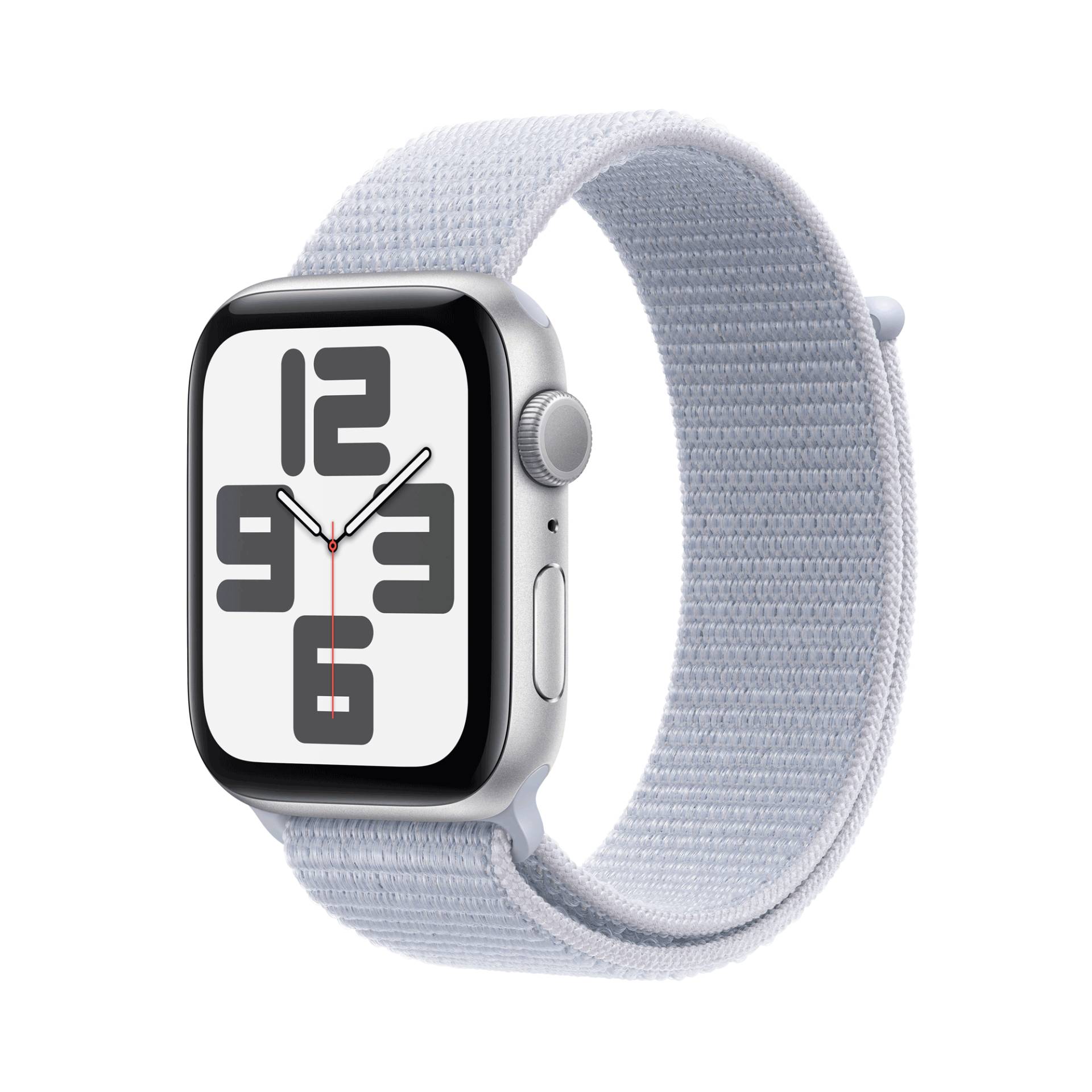 Apple Watch SE GPS 44mm Silver Aluminium Case mit Blue Cloud Sport Band (MXET3QF/A) von Apple