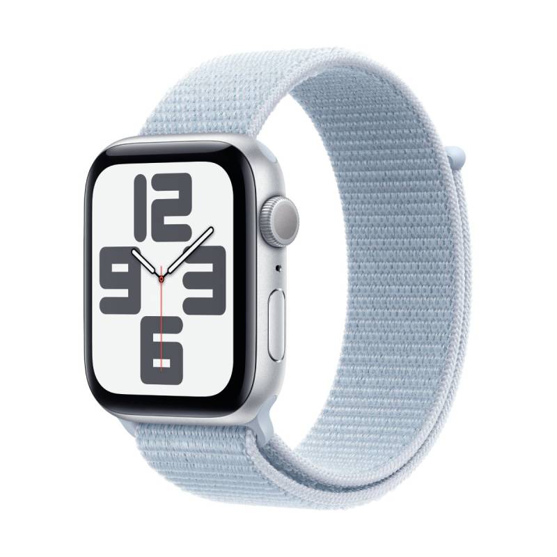 Apple Watch SE Silber Aluminium Sport Loop Blaue Wolke 2024 GPS 44mm MXET3QF/A von Apple
