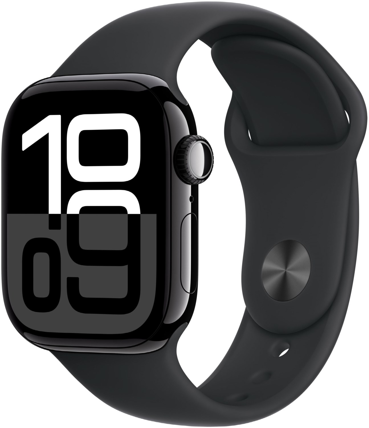 Apple Watch Series 10 (42mm) GPS Aluminium mit Sportarmband S/M diamantschwarz/schwarz von Apple