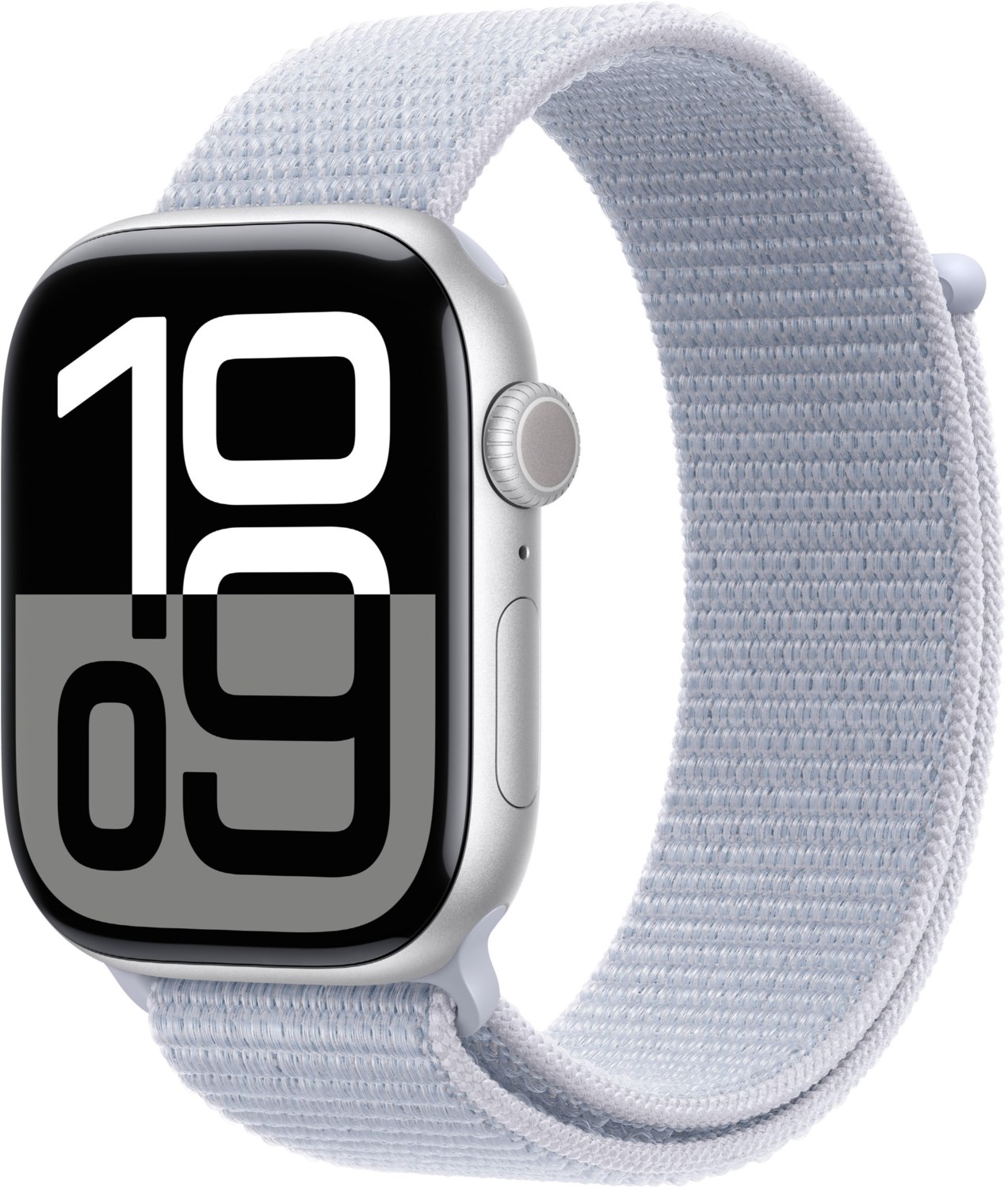 Apple Watch Series 10 (46mm) GPS Aluminium mit Sport Loop silber/blaue wolke von Apple