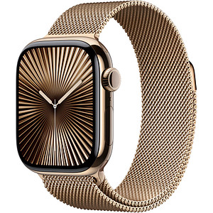 Apple Watch Series 10 42 mm Titan (GPS+Cellular) Milanaise Armband S/M  gold von Apple