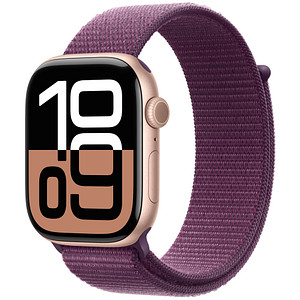 Apple Watch Series 10 46 mm Aluminium (GPS) Sport Loop  pflaume, roségold von Apple