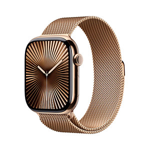 Apple Watch Series 10 46 mm Titan (GPS+Cellular) Milanaise Armband M/L  gold von Apple