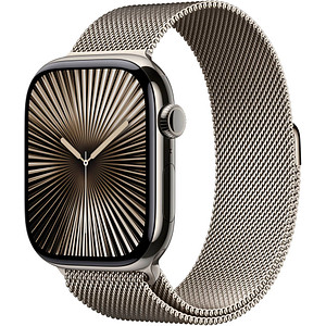 Apple Watch Series 10 46 mm Titan (GPS+Cellular) Milanaise Armband S/M  natur von Apple