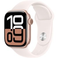 Apple Watch Series 10 GPS 42mm Aluminium rose gold Sportarmband light blush - S/M von Apple