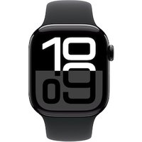 Apple Watch Series 10 LTE 42mm Diamantschwarz Aluminiumgehäuse mit schwarzem Sportarmband - M/L Apple Watch Series 10 LTE 42mm Diamantschwarz Aluminiumgehäuse mit schwarzem Sportarmband - M/L von Apple