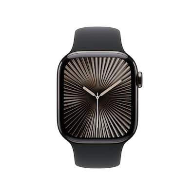 Apple Watch Series 10 LTE 42mm Slate Titangehäuse mit schwarzem Sportarmband - S/M Apple Watch Series 10 LTE 42mm Slate Titangehäuse mit schwarzem Sportarmband - S/M von Apple