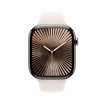 Apple Watch Series 10 LTE 46mm Gold Titangehäuse mit Starlight Sportarmband - S/M Apple Watch Series 10 LTE 46mm Gold Titangehäuse mit Starlight Sportarmband - S/M von Apple