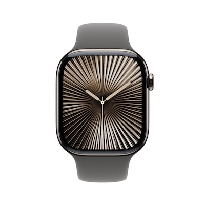 Apple Watch Series 10 LTE 46mm Natural Titangehäuse mit Stone Grey Sportarmband - S/M Apple Watch Series 10 LTE 46mm Natural Titangehäuse mit Stone Grey Sportarmband - S/M von Apple