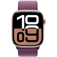 Apple Watch Series 10 LTE 46mm Rose Gold Aluminiumgehäuse mit Plum Sport Loop von Apple