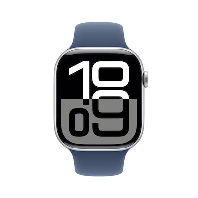 Apple Watch Series 10 LTE 46mm Silver Aluminiumgehäuse mit Denim Sportarmband - M/L Apple Watch Series 10 LTE 46mm Silver Aluminiumgehäuse mit Denim Sportarmband - M/L von Apple