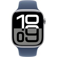 Apple Watch Series 10 LTE 46mm Silver Aluminiumgehäuse mit Denim Sportarmband - S/M Apple Watch Series 10 LTE 46mm Silver Aluminiumgehäuse mit Denim Sportarmband - S/M von Apple