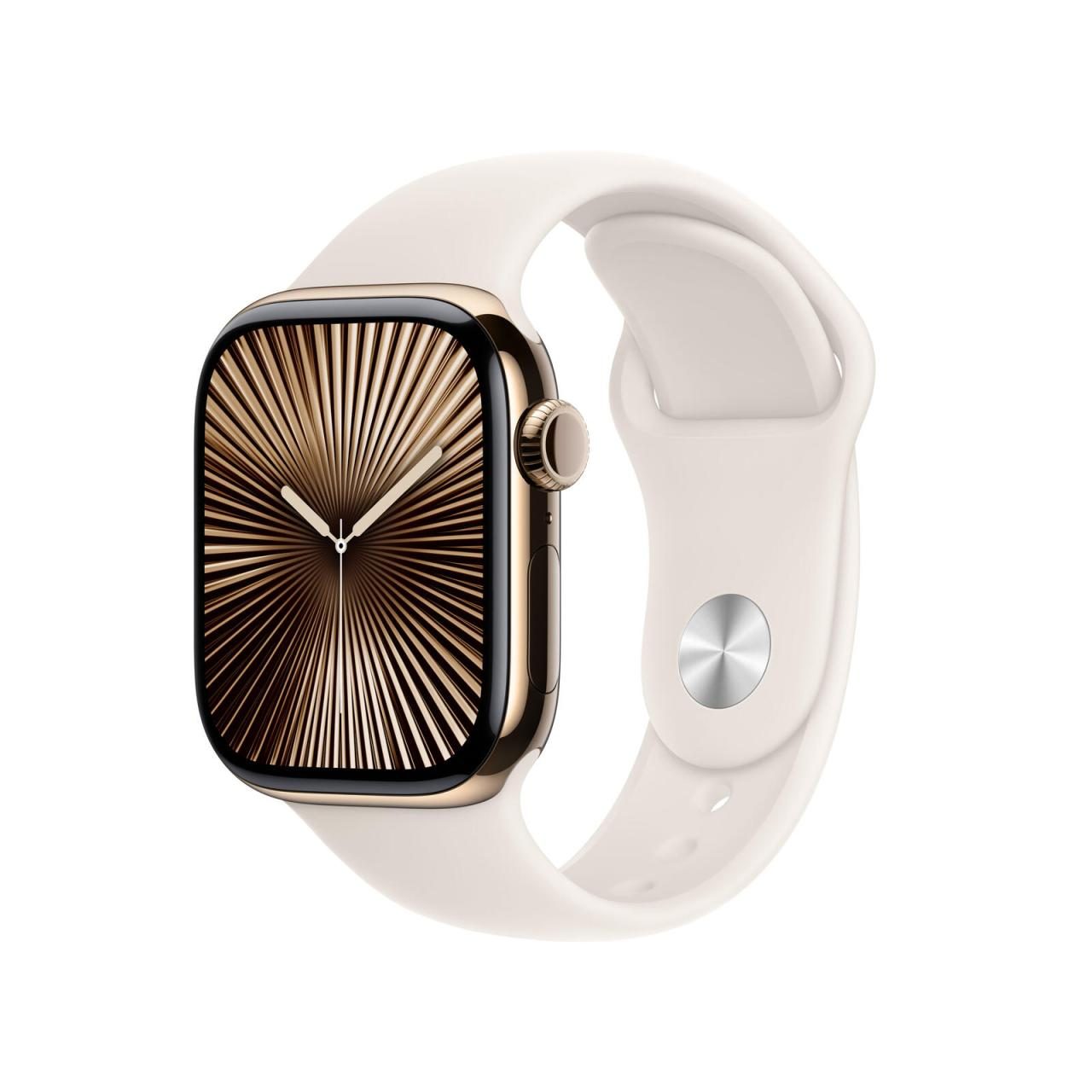 Apple Watch Series 10 Titan Gold (GPS + Cellular) 42mm (Sportarmband polarste... von Apple