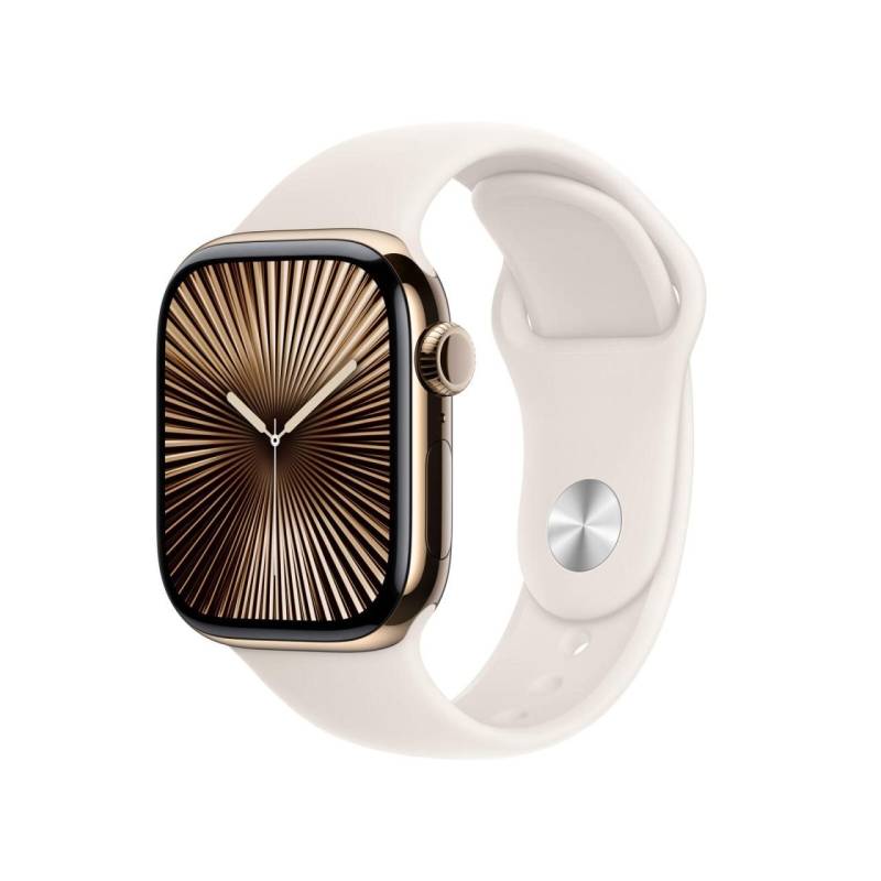 Apple Watch Series 10 Titan Gold (GPS + Cellular) 42mm (Sportarmband polarste... von Apple