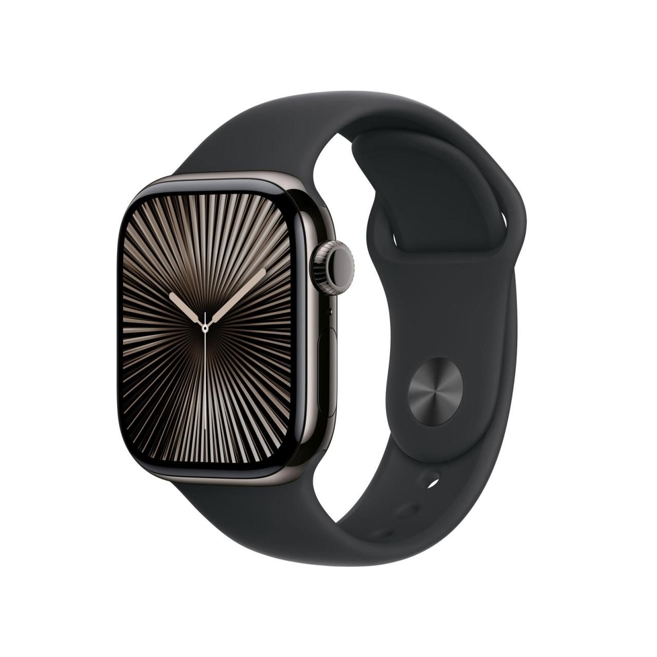 Apple Watch Series 10 Titan Schiefer (GPS + Cellular) 42mm (Sportarmband schw... von Apple