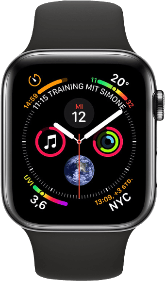 Apple Watch Series 4 GPS + Cellular, 44 mm Edelstahlgehäuse, Sport Loop / Band von Apple