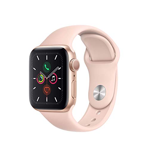 Apple Watch Series 5 (40mm, GPS) - Aluminiumgehäuse Gold Sandrosa Sportarmband (Generalüberholt) von Apple